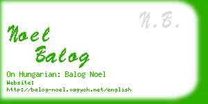 noel balog business card